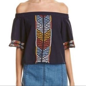 Piper by townsen green tribal off the shoulder top